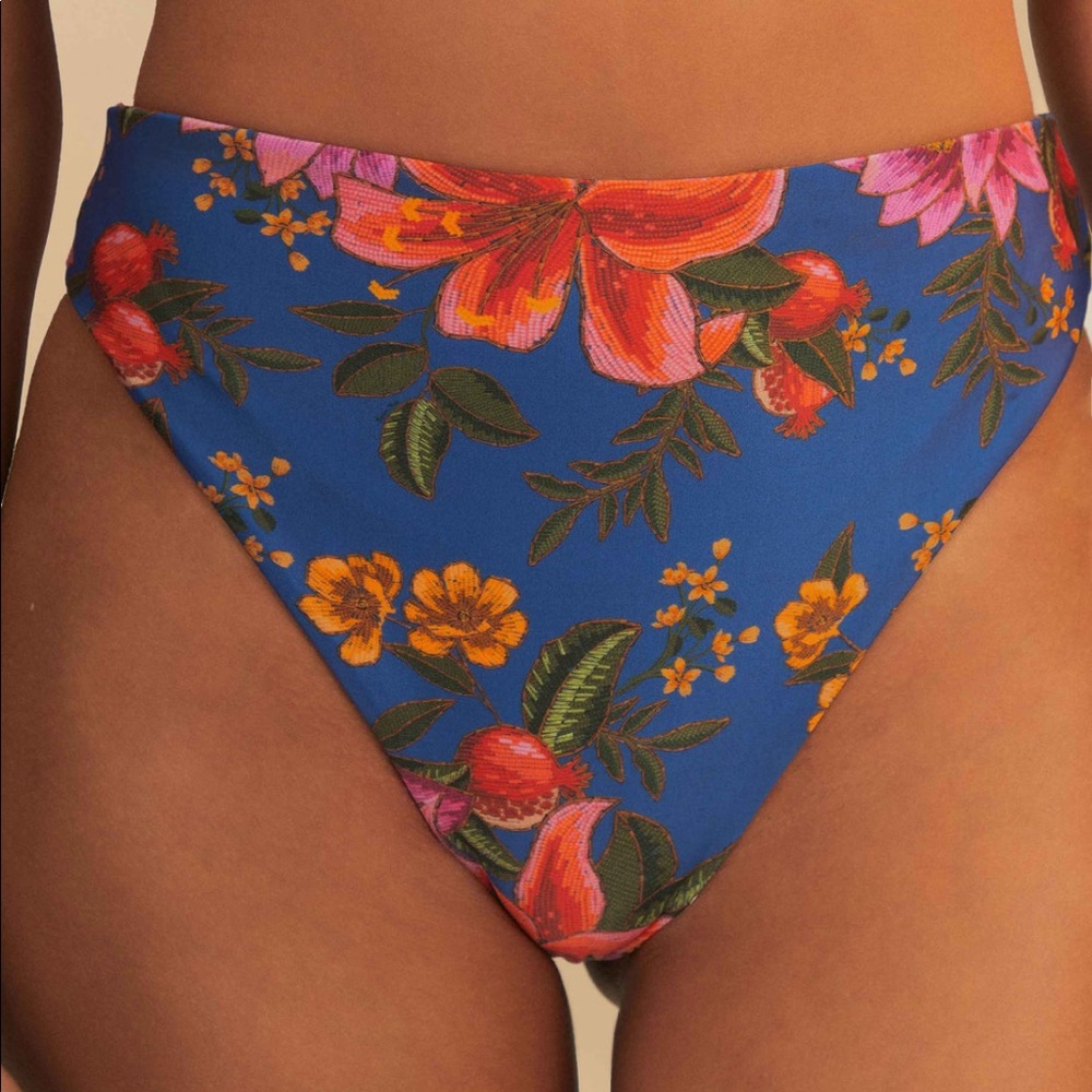 NWT Farm Rio Multicolor Summer Fruit High Waist Bikini Bottom
